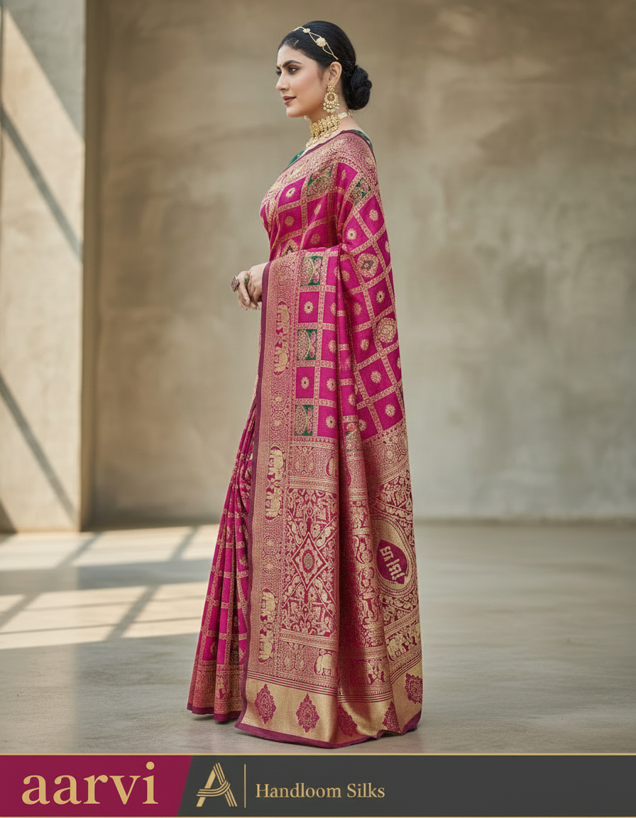 Blouse: Running Blouse
Saree Fabric: Kanjeevaram Silk
Transparency: No
Net Quantity (N): Single