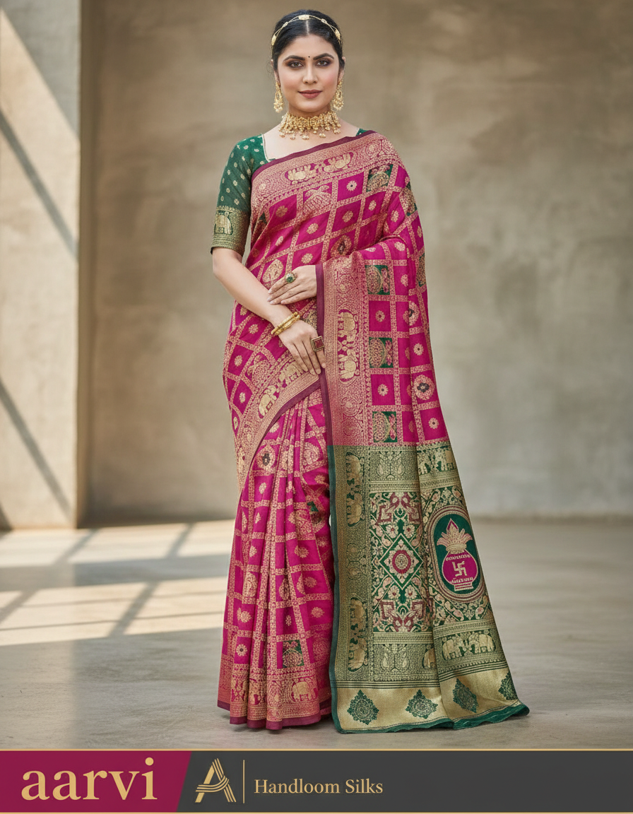 Blouse: Running Blouse
Saree Fabric: Kanjeevaram Silk
Transparency: No
Net Quantity (N): Single